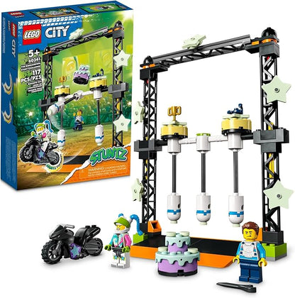 LEGO City Stuntz The Knockdown Stunt Challenge Playset 60341 Adventure TV Series Action Toy for Kids Aged 5 Plus with Stunt Bike Racer &amp Accessories