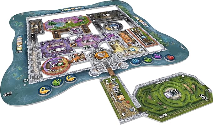 Castles of Mad King Ludwig Expansions – Massive Modular Add-On with Renovations Secret Passages Moats Towers Royal Decrees Swan Tokens &amp 5th Player Support for Ultimate Castle-Building