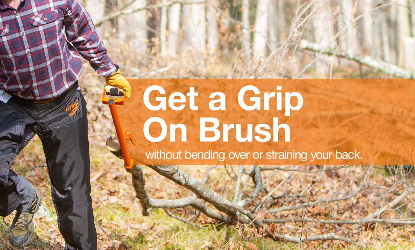 LogOX Hauler - 21” Cant Hook Log Roller and Carrier | Orange Powder-Coated Log Hauler Hand Tool for Firewood Harvesting, Brush or Tree Removal. (Patented, Made in USA, With A Warranty)