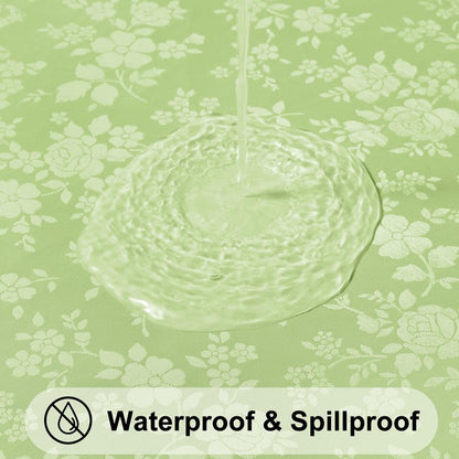 Smiry Rectangle Table Cloth, Waterproof Heavy Duty Vinyl Tablecloths, Wipeable Washable Table Cover for Kitchen and Dining Room (Sage Green, 60" X 84")