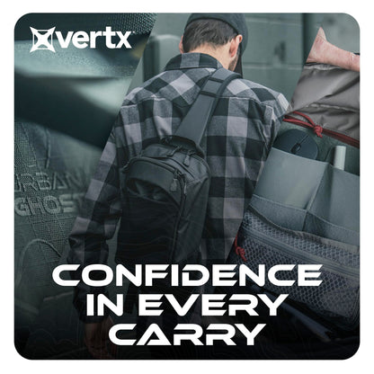 Vertx Urban Ghost Tactical Sling Bag (10L) – Durable Ripstop CCW Carry Pack with Rapid Access Tab, Lockable Zippers, Shock Cord - One Size