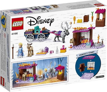 LEGO Disney Frozen II Elsa's Wagon Carriage Adventure 41166 Building Kit with Elsa &amp Sven Toy Figure (116 Pieces)