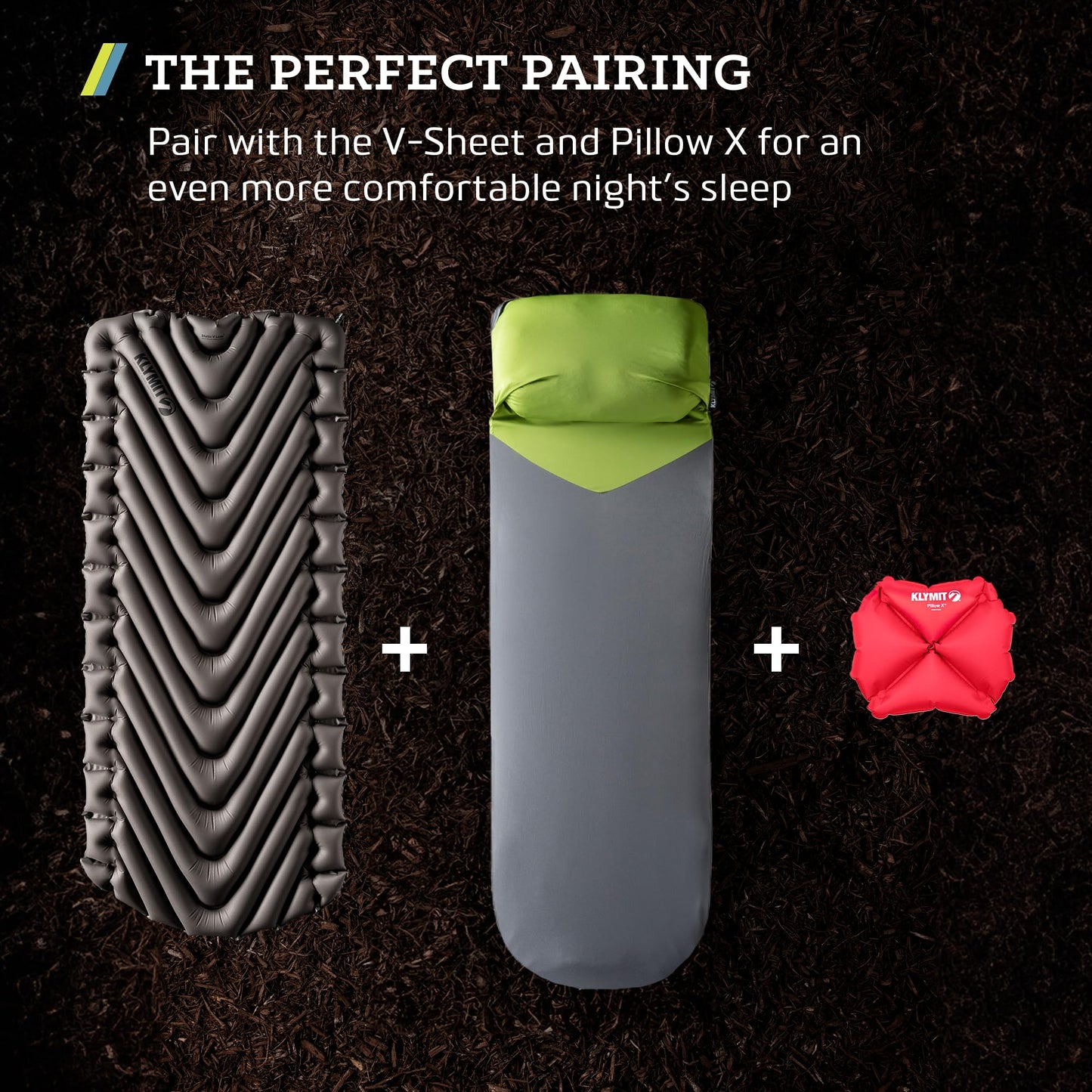 Klymit Static V Luxe Sleeping Pad, Lightweight Lofted Camping Air Mattress for Tents and Cars with Body Mapping Tech, 3 In Thick Grey