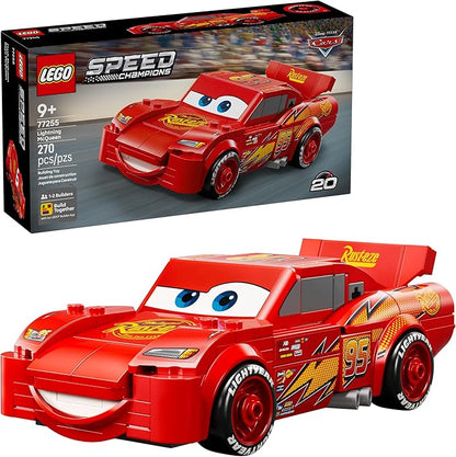LEGO Speed Champions Lightning McQueen Toy - Disney Pixar Cars Building Blocks for Kids Boys &amp Girls Ages 9+ - Pretend Play Race Car &amp Bedroom Shelf Display - 77255