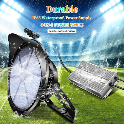 Juyace 800W Led Stadium Flood Light Outdoor Super Bright Commercial Area Lighting 100-277V 5000K Daylight IP65 Waterproof Arena for Sport Fields and Courts