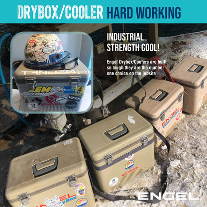 Engel UC19 19qt Leak-Proof, Air Tight, Drybox Cooler and 32°F Cooler Packs for Boating, Camping, Fishing, Hiking & Food Storage