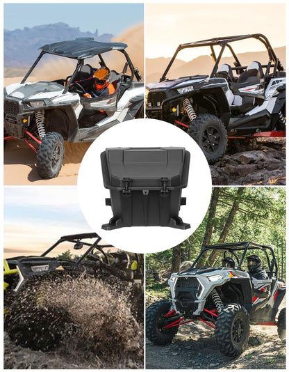 KEMIMOTO 69 QTUTV Rear Storage Cargo Box Compatible with RZR XP 1000 / Turbo / 4 Turbo / 4 1000/900 / 4 900 / S 900 / S1000 / S4 1000 UTV Bed Tool Storage Box Replace # 2881193