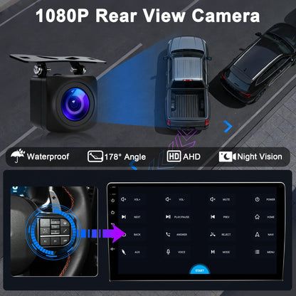 4G+64G Car Radio Stereo for Ford F150 2004-2008: Upgrade Android 15 7" Touchscreen Head Unit Replacement Wireless CarPlay Android Auto, BT 5.4, WiFi 6, GPS, FM, RDS, EQ, SWC, 1080P Backup Camera