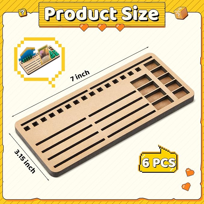 6 Pcs Game Piece Holders Compatible with Catan Board Game Card Tray Organizer