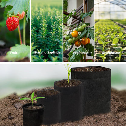 Belit 0.5 Gallon Nursery Growing Bags, 100 Pcs Non-Woven Plant Bag for Gardening, Potato, Flower, Tomato Plant Starts