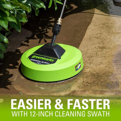 Greenworks 12-Inch Surface Cleaner - Efficient Pressure Washer Attachment for Quick Cleaning