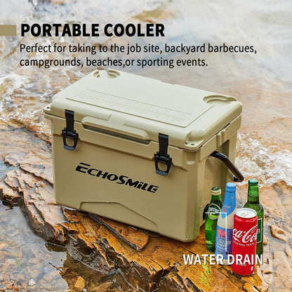 EchoSmile 25/30/35/40/60/75 Quart Rotomolded Cooler, Built to Stand up to The Rigors of The Journey
