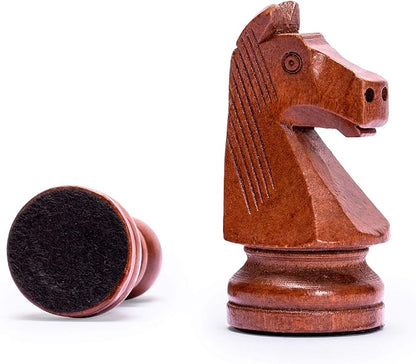 Husaria Staunton Tournament No. 6 Chessmen with 2 Extra Queens and Wooden Box 3.9-inch Kings