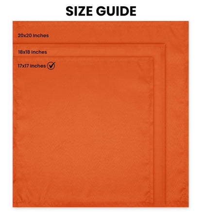 Utopia Home [24 Pack, Orange] Cloth Napkins 18x18 Inches, 100% Polyester Hemmed Edges, Washable and Reusable Ideal for Parties, Weddings and Dinners
