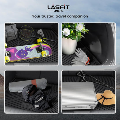 LASFIT Cargo Mat for Honda CR-V 2017-2022 (Tray in Lower Position), Custom Fit Trunk Mat, Raised Edge All Weather Protection, Kid & Pet Friendly, Easy Clean for Family Use, Black (Not for Hybrid)