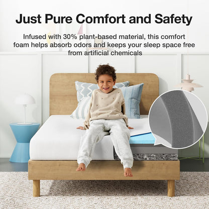 Novilla Twin Mattress - 6 Inch Gel Memory Foam Mattress for Kids | Cooling Sleep & Pressure Relief, CertiPUR-US Certified
