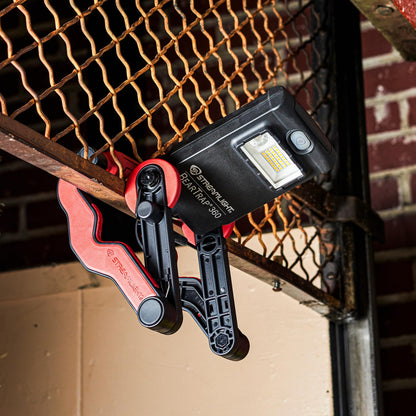 Streamlight 61523 BearTrap 360 2000-Lumen Rechargeable Work Light with Spot and Floods Modes, Rotating Body, and Magnetic Base, Red