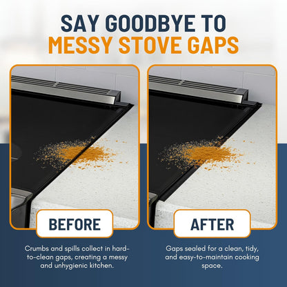 Linda’s Essentials Stainless Steel Stove Gap Covers - Adjustable 13.8" to 27.5" | 2 Pack Counter & Oven Filler