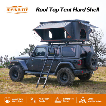 Joyinrute Alumnimun Rooftop Tent Hard Shell with Winter Insulation, Pop Up 2 Person Roof Top Hardshell for Camping Truck Van Suitable for Jeep SUV Car