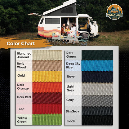 Roof Top Tent 3-Window Pop Top Car Camping Tent Durable Light Grey Canvas Compatible with VW T4 Eurovan Winnebago Camper Long Wheel Base LWB - Grey Mosquito Net, 2 Person Rooftop Tents Pop Up Camper