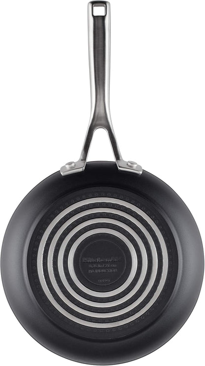 KitchenAid Hard Anodized Nonstick Fry Pan - 8.25 Inch Induction Skillet in Matte Black