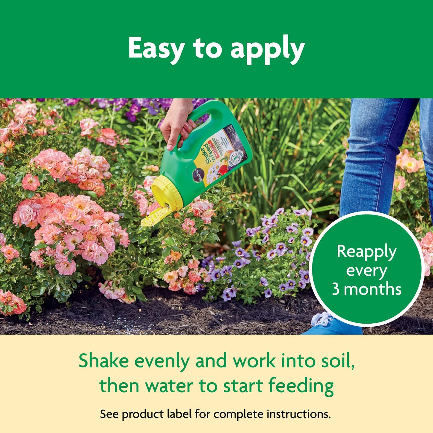 Miracle-Gro Shake 'N Feed All Purpose Plant Food - Ideal for Indoor & Outdoor Plants, 4.5 lbs.