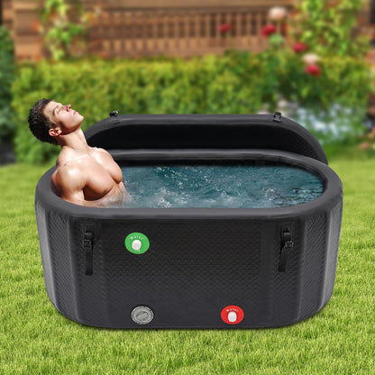 RYIRSHOH Cold Plunge Tub for Athletes, 72.65-Gallon Ice Cath Tub, Inflatable Cold Plunge Tubs with Cover, Portable Ice Bath Tubs for Home, Outdoors,Gym Use Bathtubs