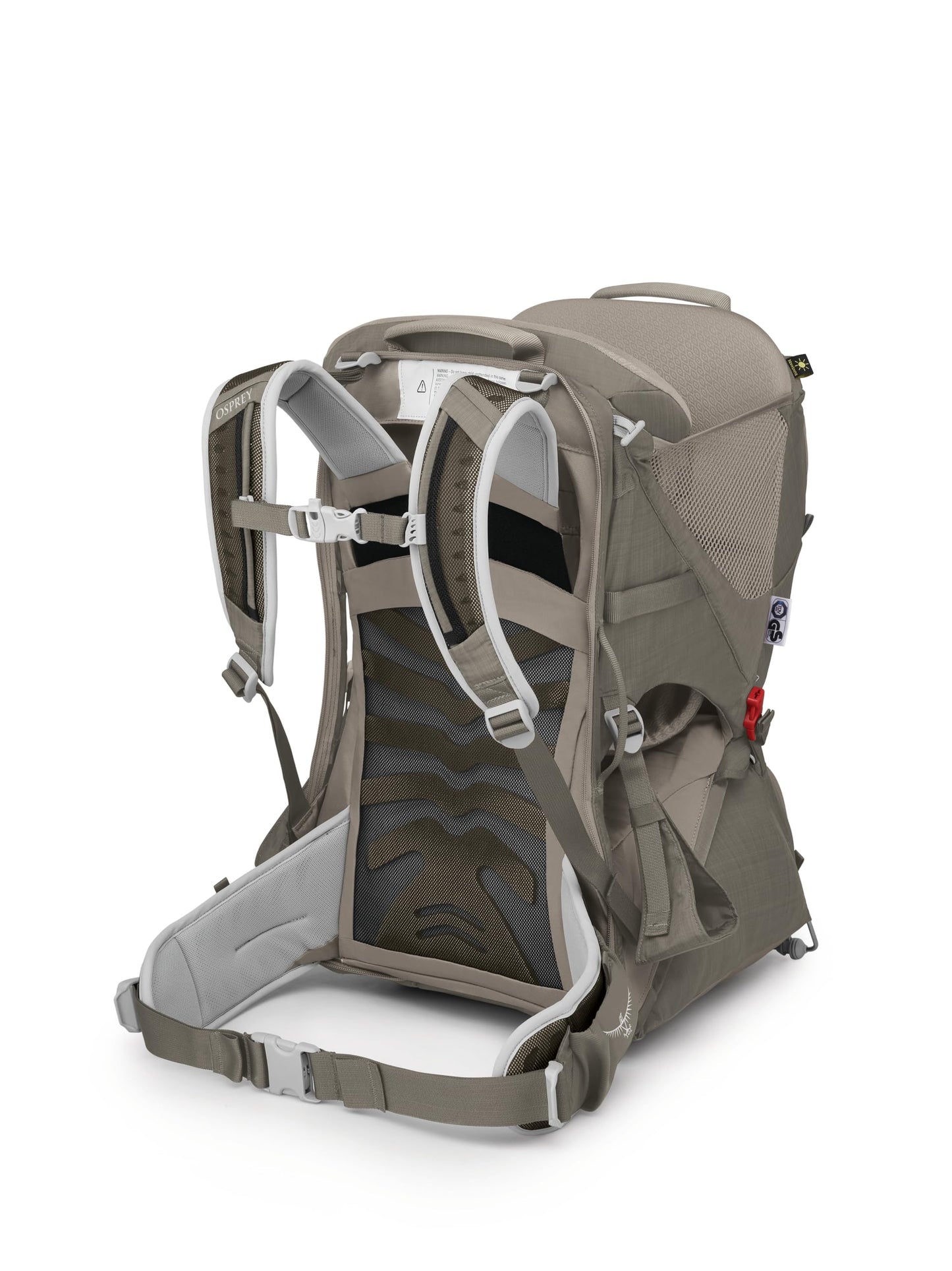 Osprey Poco LT Lightweight Child Carrier Backpack - Compact, Travel-Ready with Sunshade and Adjustable Fit - Lightweight, Comfortable Hiking for Toddlers, Tan Concrete