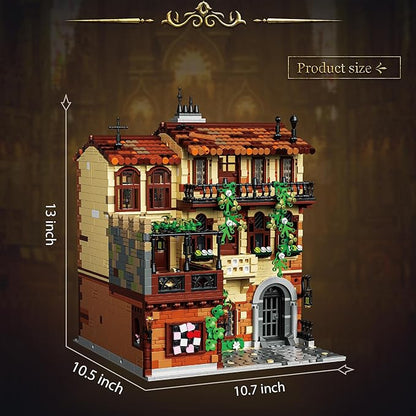 3800 Pcs Jules Castle House Building Set 13 Inch Large MOC Romantic Love Story - Italian Renaissance Architecture Kit Compatible with Lego Ideal Valentine's Gift for AdultsLovers Him Her Girls 14+