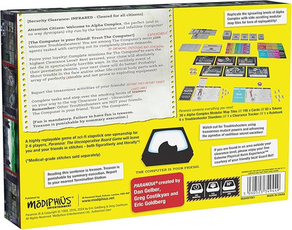 Paranoia: The Uncooperative Board Game - Strategic Betrayal &amp Survival in Alpha Complex Great for Game Night with Adults Ages 14+ 2-6 Players 120 Min Playtime Made by Modiphius Entertainment
