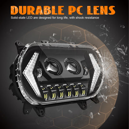 Eumti 120W Road Glide Led Headlight Super Bright Front Headlamp High Low Beam w/Turn Signal Light DRL Fit for 2015-2023 Harley Touring Road Glide FLTR Models 2024 FLTRK FLTRT