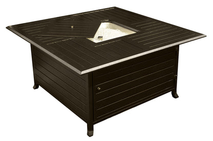 Hiland F-1108-FPT 42,000 BTU Aluminum Propane Fire Pit Inlaid, Large, Bronze