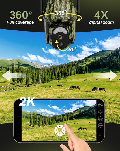 Xega 4G Cellular Security Camera Solar Outdoor & 4G Cellular Trail Camera Solar
