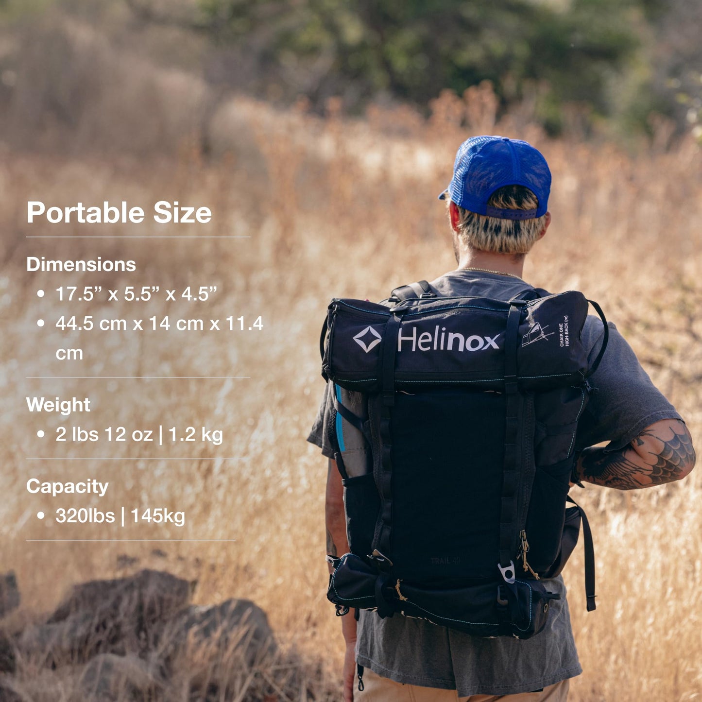Helinox Chair One Highback (re) High-Performance Camping Chair,2.6lbs, Camping Chairs High Back, Packable, Portable, Camping, Hiking, Travel, Flame Multiblock
