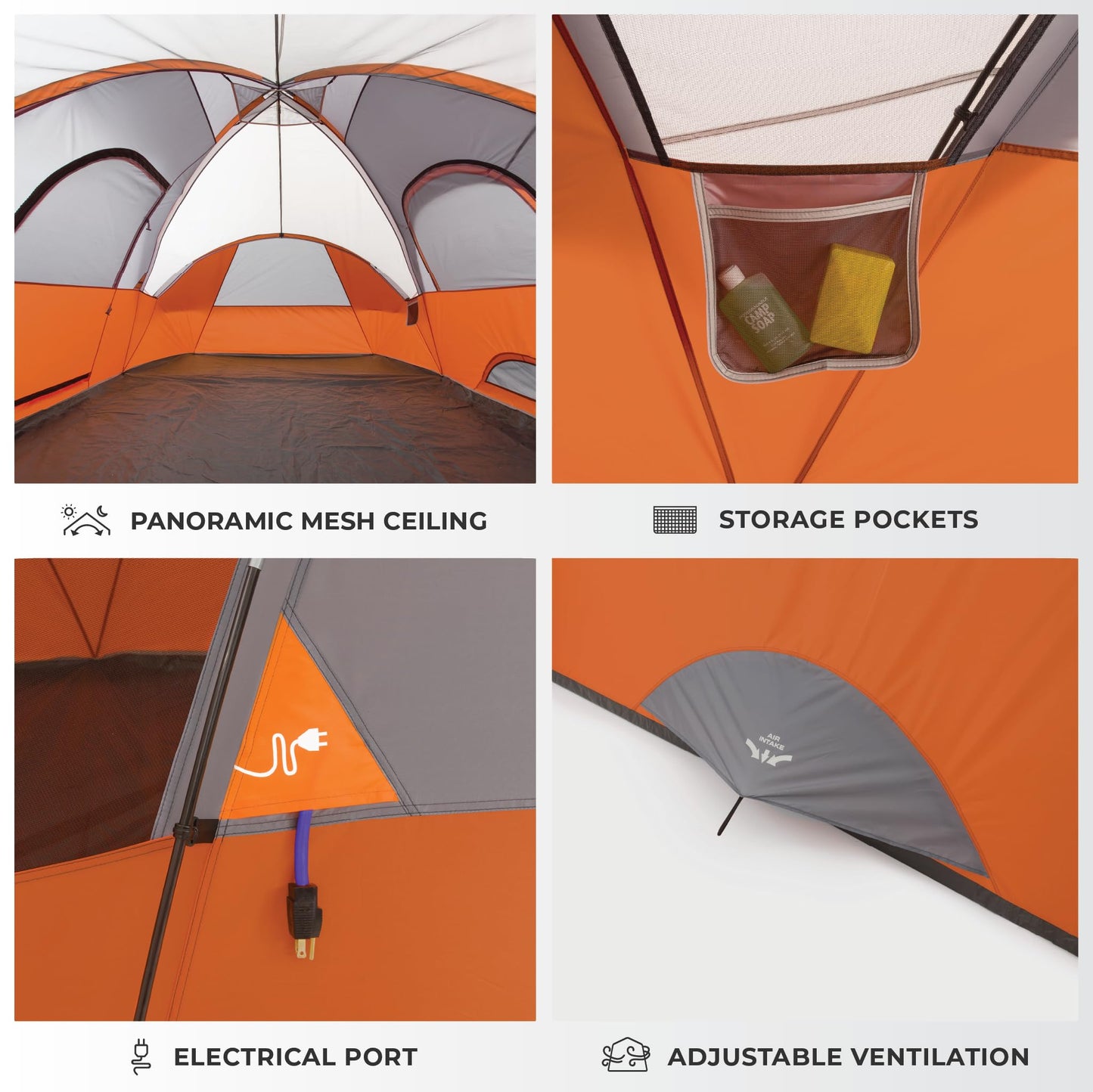 CORE 9 Person Extended Dome Tent - 16' x 9'