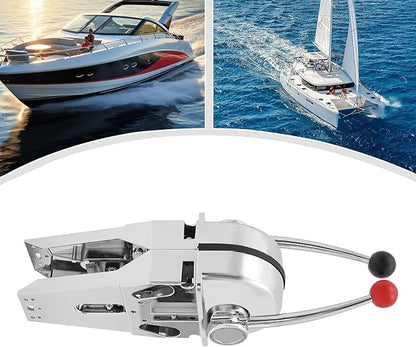 Boat Dual Engine Control Double Lever Control Boat Dual-Handle Controller W/Smooth Shifting &amp Throttle Marine Controller Dual Handle