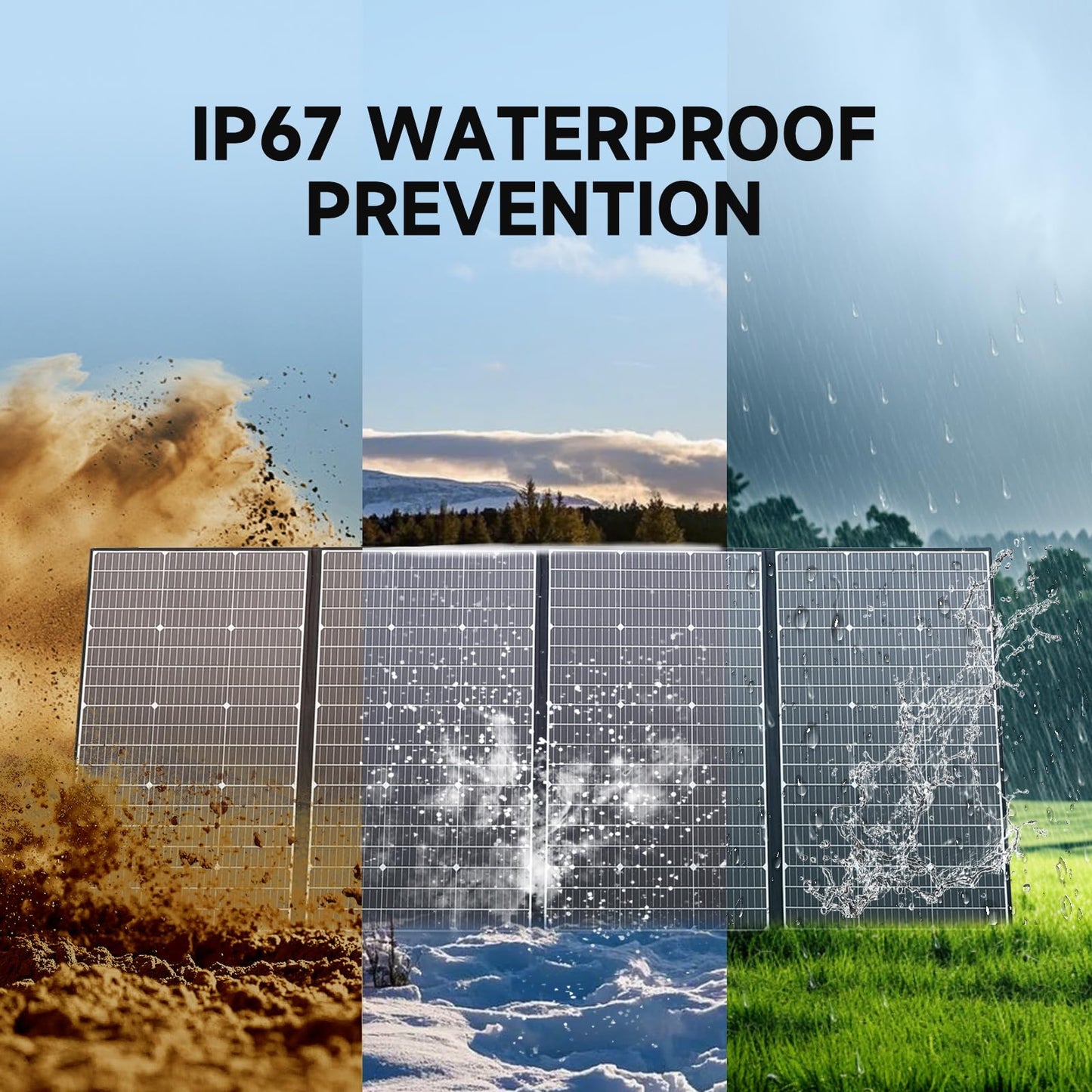 ALLPOWERS SP037 400W Portable Solar Panel, 23% Efficient IP66 Waterproof Foldable for RV Camping Home & 12V Systems, Compact Power Solution