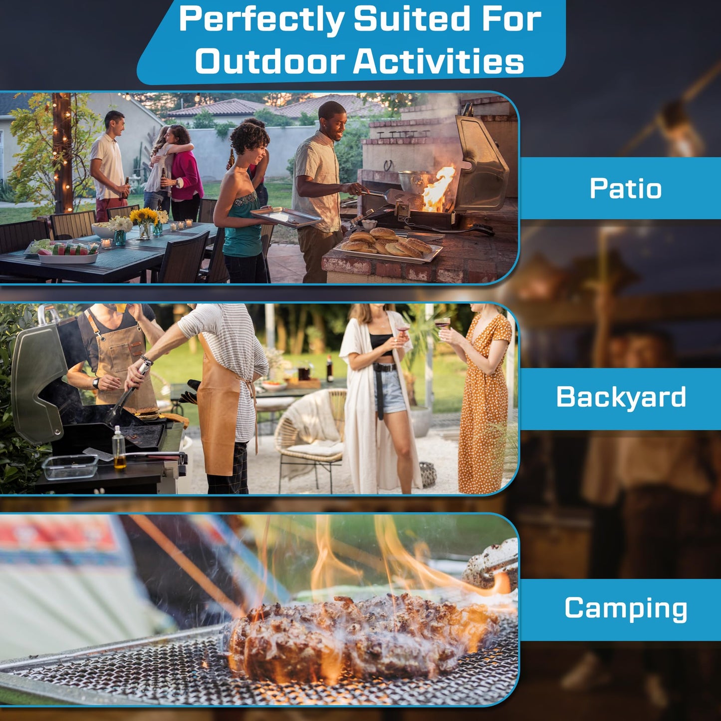 FIRE RIOT 2-in-1 Outdoor Propane Deep Fryer & Griddle Combo, Ideal for Outdoor BBQ, Camping, and Tailgating (2-in-1 Griddle Combo)