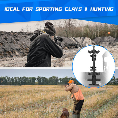 KEMIMOTO UTV Hunting Tool Holders Sporting Clays, UTV Tool Holder Rack Universal 4 Tools Rack with Rubber Snubbers Compatible with Polaris Ranger General Golf Cart