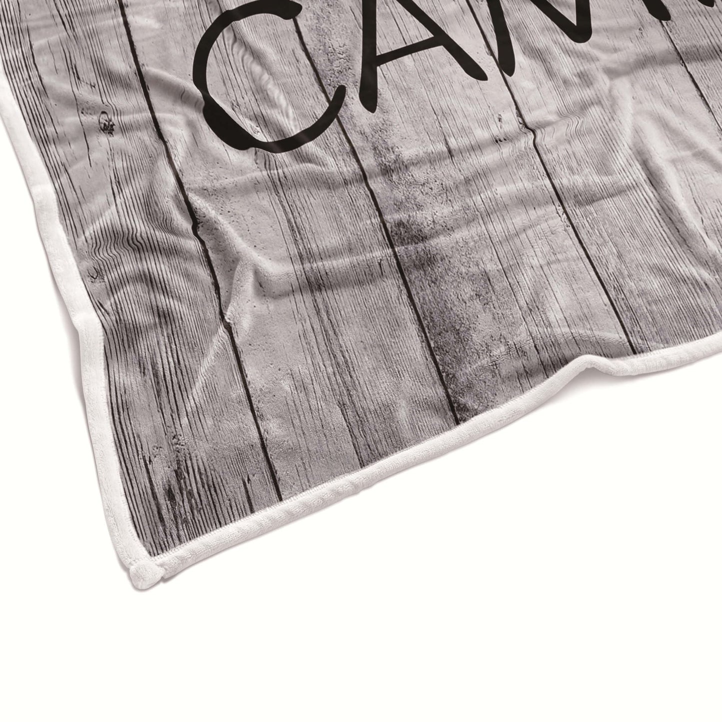 Camping Throw Blanket, Camping Gifts for Camper Outdoor Travel Trailer Blanket, Super Soft Comfy Fleece Flannel Throws Blankets for Couch Bed Sofa Living Room Bedroom Decor Grey 50x60 Inch