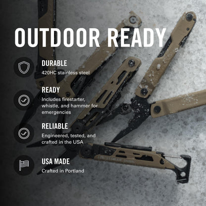 LEATHERMAN, Signal, 19-in-1 Multi-tool for Outdoors, Camping, Hiking, Fishing, Survival, Durable & Lightweight EDC, Made in the USA, Coyote Tan