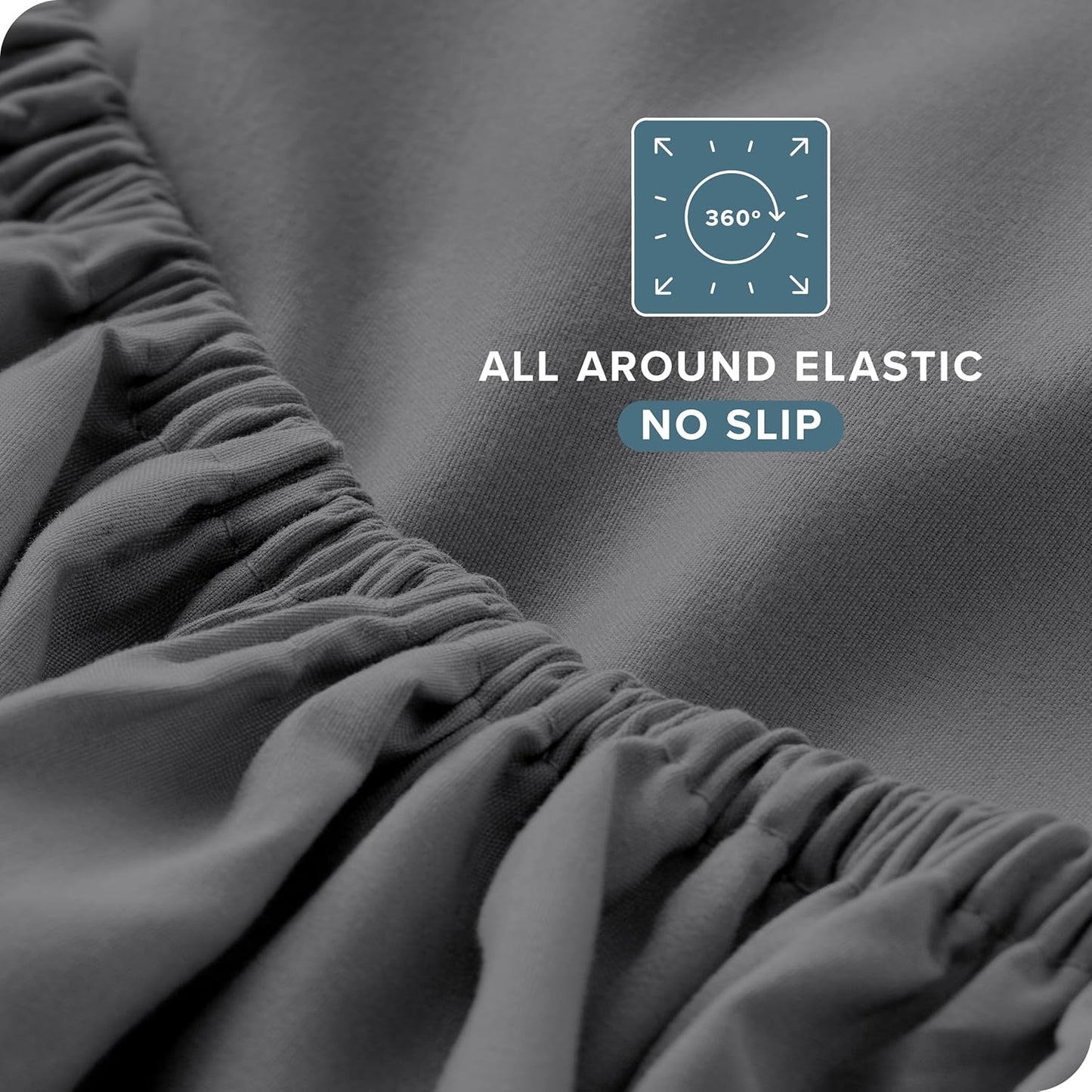 Bare Home Queen Sheet Set - Ultra-Soft 1800 Microfiber Bedding - Deep Pockets - 4 Piece Set | Grey