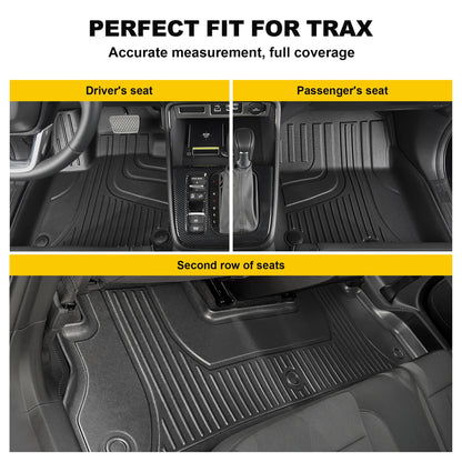 TTX LIGHTING Floor Mats & Cargo Liner & Backrest Mat for 2024 2025 2026 Trax - 1st and 2rd Row Car Mats for 2024-2026 Trax - All Weather Cargo Tray Interior Accessories for Trax LS/1RS/LT/2RS/ACTIV