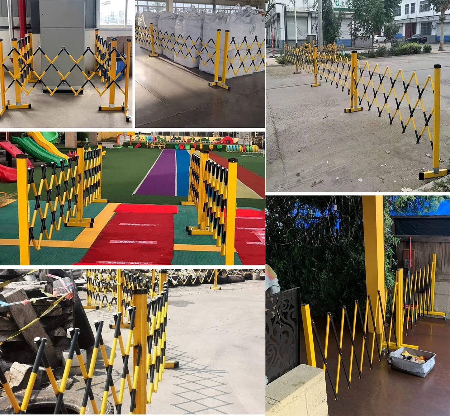 BYFSRUS Mobile Barricade Control Barrier - Heavy Duty Traffic Gates for Driveways and Crowds, Expandable up to 8m