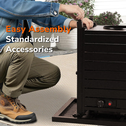 Hexago 57" Propane Fire Pit Table, 50,000 BTU Outdoor Gas Fire Pit, 2-in-1 Rectangular Firepit with Lid, ETL Certified for Garden, Backyard, Patio Gatherings, Mocha