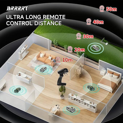 BRRRRT 1:24 RC Drift Car20KM/H 4WD High Speed Remote Control Cars with LED LightsAdjustable High Speed/Low Speed Ddrift CarExtra Drifting TiresSpeed Racing Sport Toy Car for Boys and Girls Age 6+