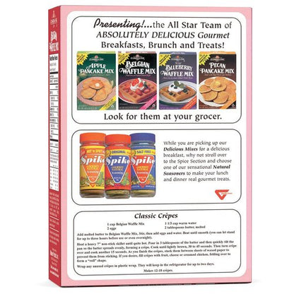 Classique Fare Belgian Waffle Mix - Light & Crisp Waffles, Pancakes, Muffins & Crepes - 16 Oz Box