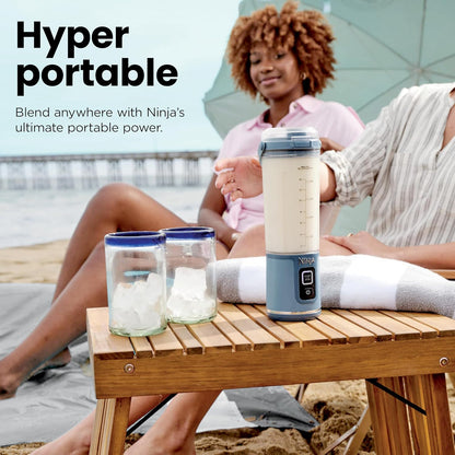 Ninja Blast Portable Blender - Cordless 18oz Personal Blender for Smoothies & Shakes | BPA Free, USB-C Rechargeable, Metallic Black