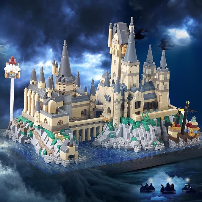2900+PCS Micro Mini Hog Magic Castle Building Blocks Model SetCreative Ideals Harry Tower ArchitectureUnique Present for 14+ Kids or Adults