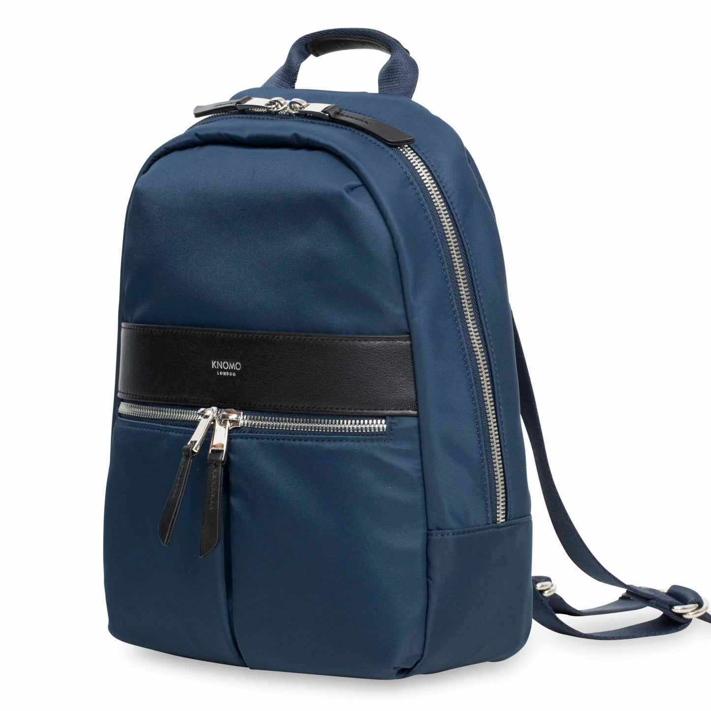 KNOMO Mini Beauchamp 10 Inch Backpack for Women - Small Ultra-Lightweight Daypack with RFID Protection - Water-Resistant Nylon Commuter Purse for Tablets and E-reader, Navy